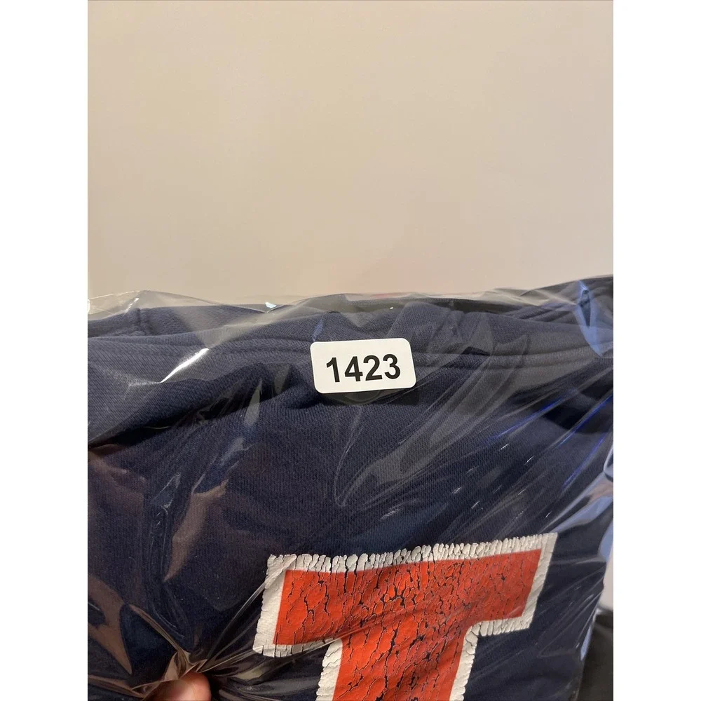 Fighting‎ Illini Nike Sweater Mens Large Blue Faded Distressed Logo Streetwear